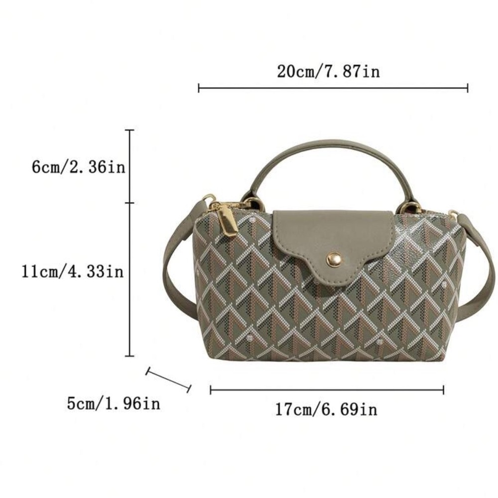 White and Brown Trendy Mini Bag - Picture 6 of 6